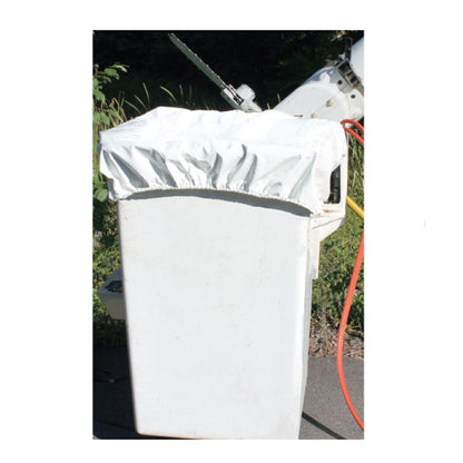 Forester Bucket Cover [29" x 28"] - White, Fits Single Buckets, Water Proof, Tightens with One Pull, Heavy Duty Ratchet, High Quality Construction